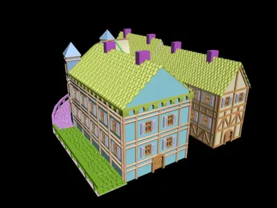 Medieval House 42 3D print model 3D model