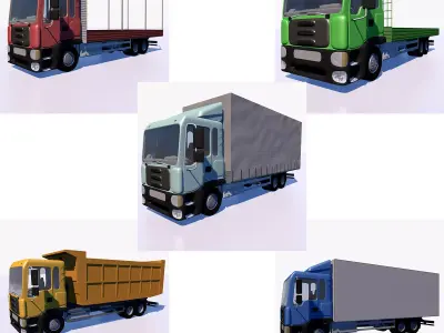 truck collection 3D Model Pack