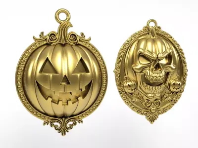 Halloween Pendants 3D print model