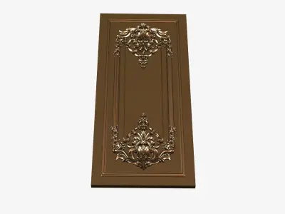 Carved Door onament for cnc 02 3D model