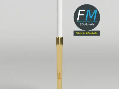 Menorah gold candlestick 3D model