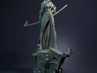 Katana Girl 3D print model