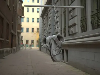 hanging shoes 3D model