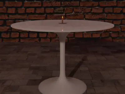 Realistic Designer Tulip Table Free 3D model