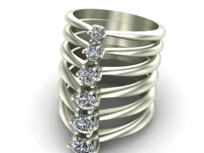 Engagement Ring Classic 3D print model