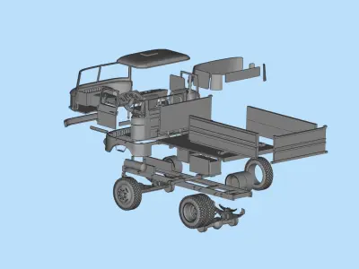 STL Files for 3D Printing IFA w50 short Cab 3D print model