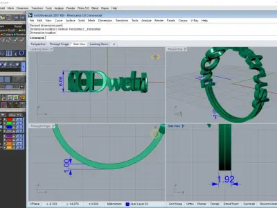 GOD jewelry ring Free 3D print model