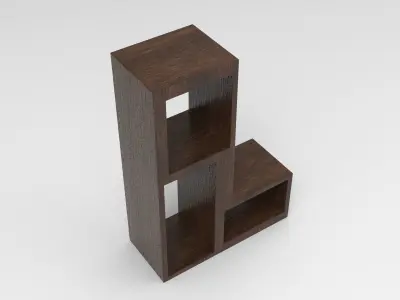 Grav Shelving Unit Low-poly 3D model