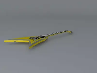 Washburn HM series model WV548 guitar Free 3D model