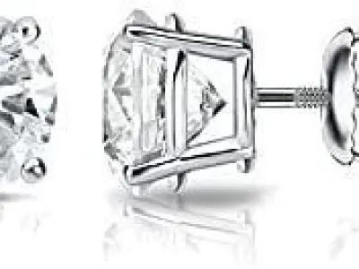 Women Diamond Earrings 3D print model 50
