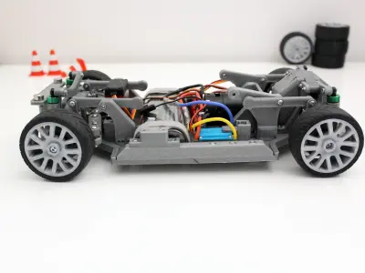 universal rc car chassis 10 to 1 3D print model
