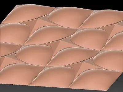 3D WALLPANEL 600MM x 600MM 3D model