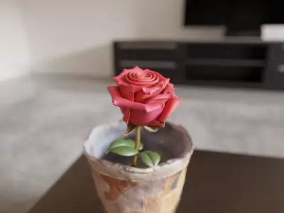 Rose flower 3D print model buy