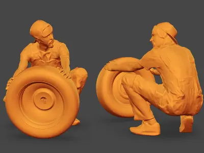Stylized Car Mechanic Character 3D model