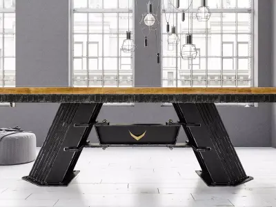 Steel Vintage Pilot Table  3D model