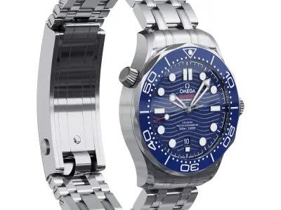 Omega Seamaster Diver 300M blue 3D model