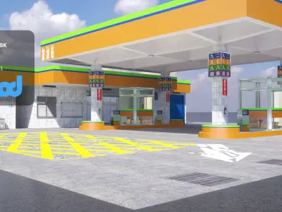 Gas Station 3D model