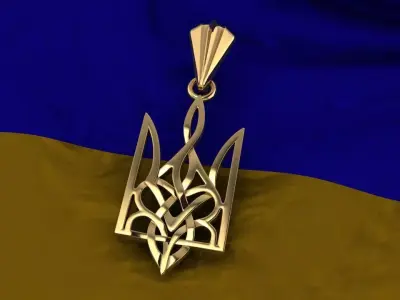 Ukrainian Trident 3D print model 9