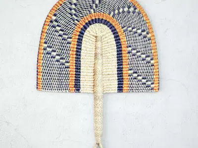 African Handwoven Fan 12 3D model