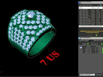 Luxury Men Rings Designs 4MR024 3D print model