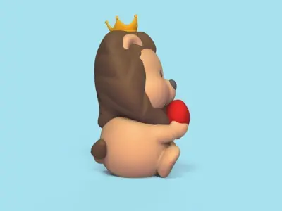 Lion Heart 3D print model