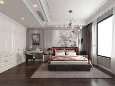 bedroom interior 3D model 52