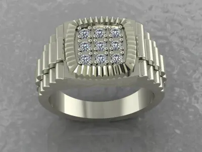 Men  Fashion Ring 3D print model