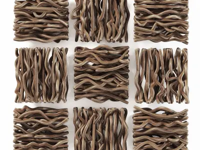 Panel branch crooked short n1 3D model