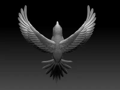 parrot flying in air 3D print model