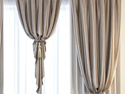 Set 08 Curtains 3D model