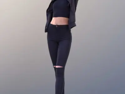 Myriam 10023 - Sport Girl Low-poly 3D model