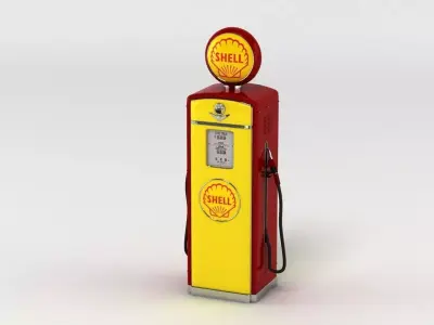 Shell Gas Pump 3D model