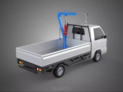 MANUAL HYDRAULIC JACK LIFTING HOIST JIB CRANE HOOK PICKUP TRUCK 3D model