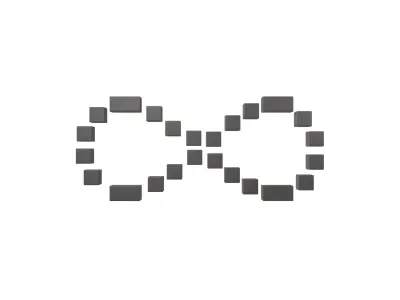 Infinity Symbol v7 001 Low-poly 3D model