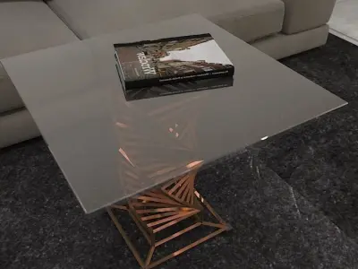 glass center table  Free low-poly 3D model