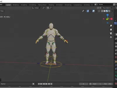 Mannequin 3d model for Unreal Engine or Unity Low-poly 3D model