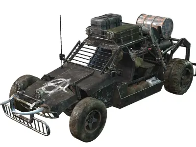 Doomsday Buggy Low-poly 3D model