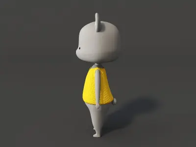 Cartoon bear 3D model get