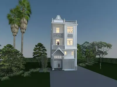 2 floors villa 3D model