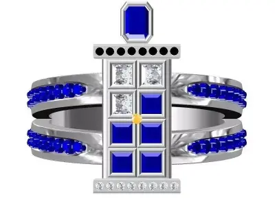 Art Deco Ring 3D print model buy
