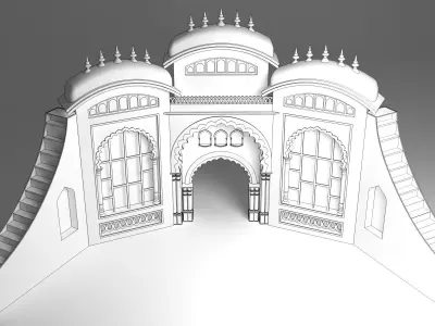 Indian Wedding Stage 3D model