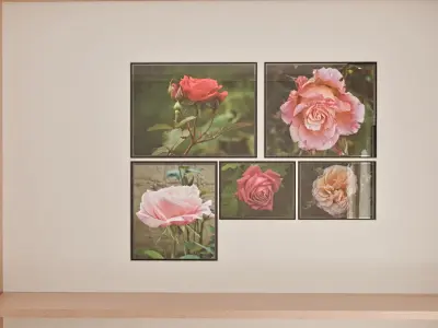 3D Framed Botanical Wall Art Scene 3D model