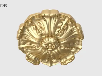 Renaissance Rosette Flower 3D print model