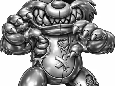 Cartoon Monster Dog 3D Model for Jewelry Pendant Design 3D print model