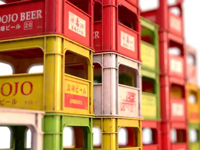 Beer Crate - PBR Game Ready Low-poly 3D model