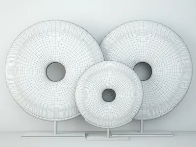 Jade Disks on Stand 3D model