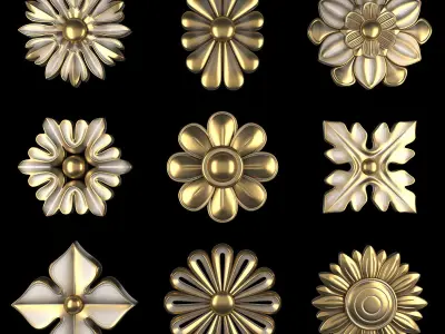 Ornament Element Pack 04 3D model
