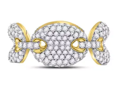 Fashion Link Ring Diamonds 3D print model