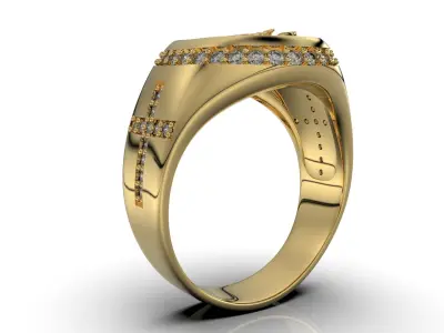 Virgin of Guadalupe ring 3D print model