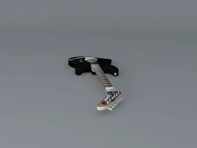 A Paisley Kramer Barreta guitar Free 3D model